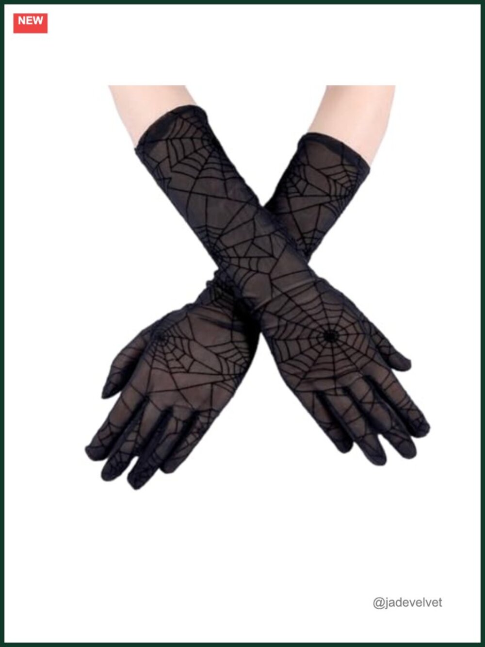 Spider Web Lace Mesh Gloves Elbow Long for Halloween Cosplay Costume